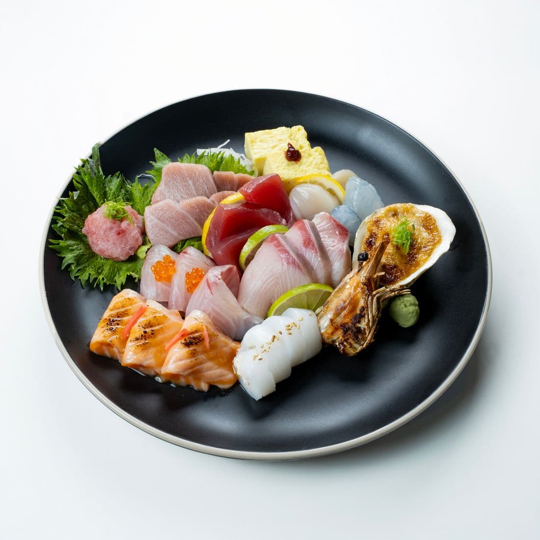 Sashimi plated for a private event